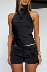 Time Passes Mini Shorts Black