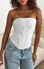 Snowdrop Strapless Bustier White