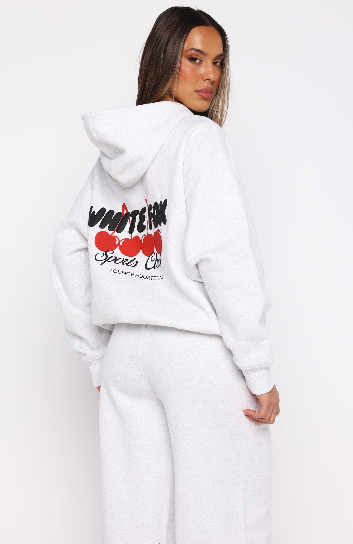 Club 14 Cassie Boxy Hoodie Grey Marle