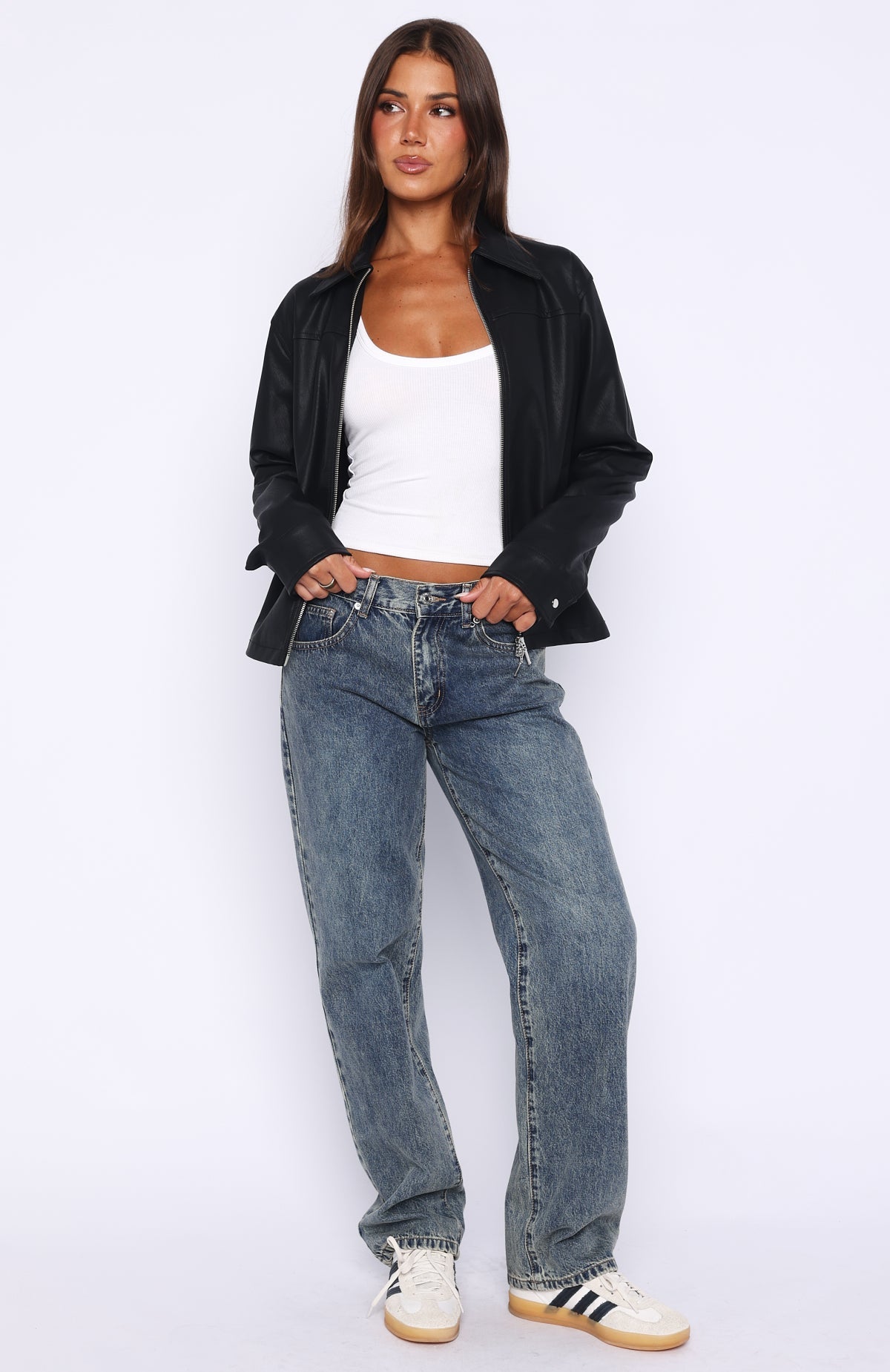 Never Possible Pu Jacket Black