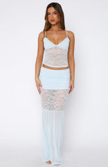 Not The One Maxi Skirt Blue