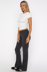 Silent Confessions Knit Pants Charcoal