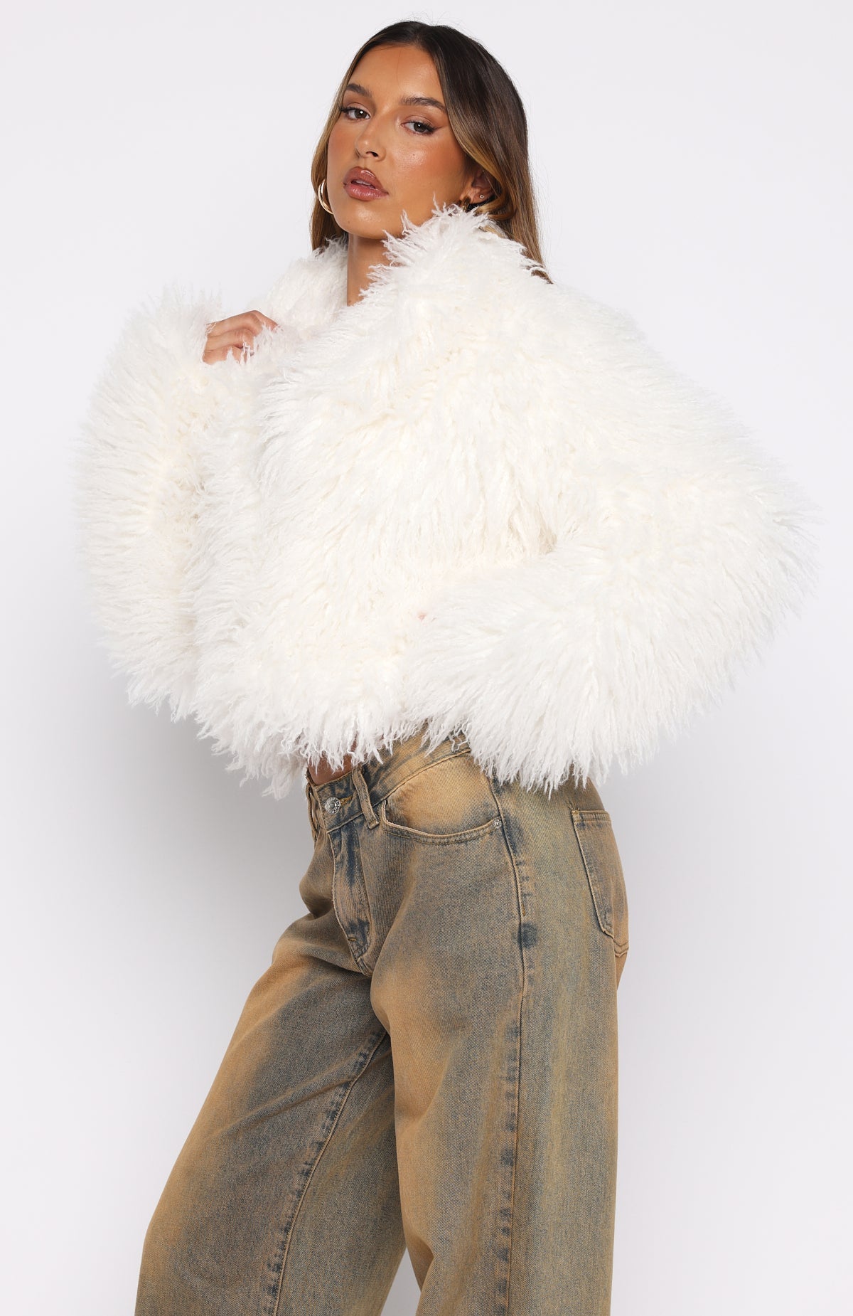 Weekend Away Fur Jacket Cream